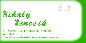 mihaly mencsik business card
