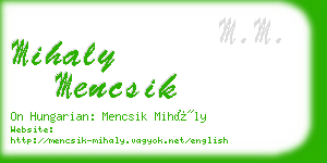 mihaly mencsik business card